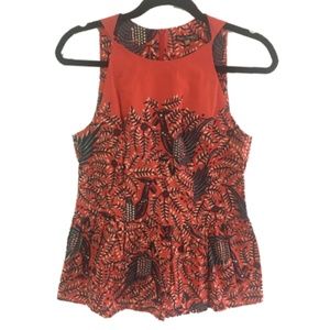 Bohemian Batik Peplum Top